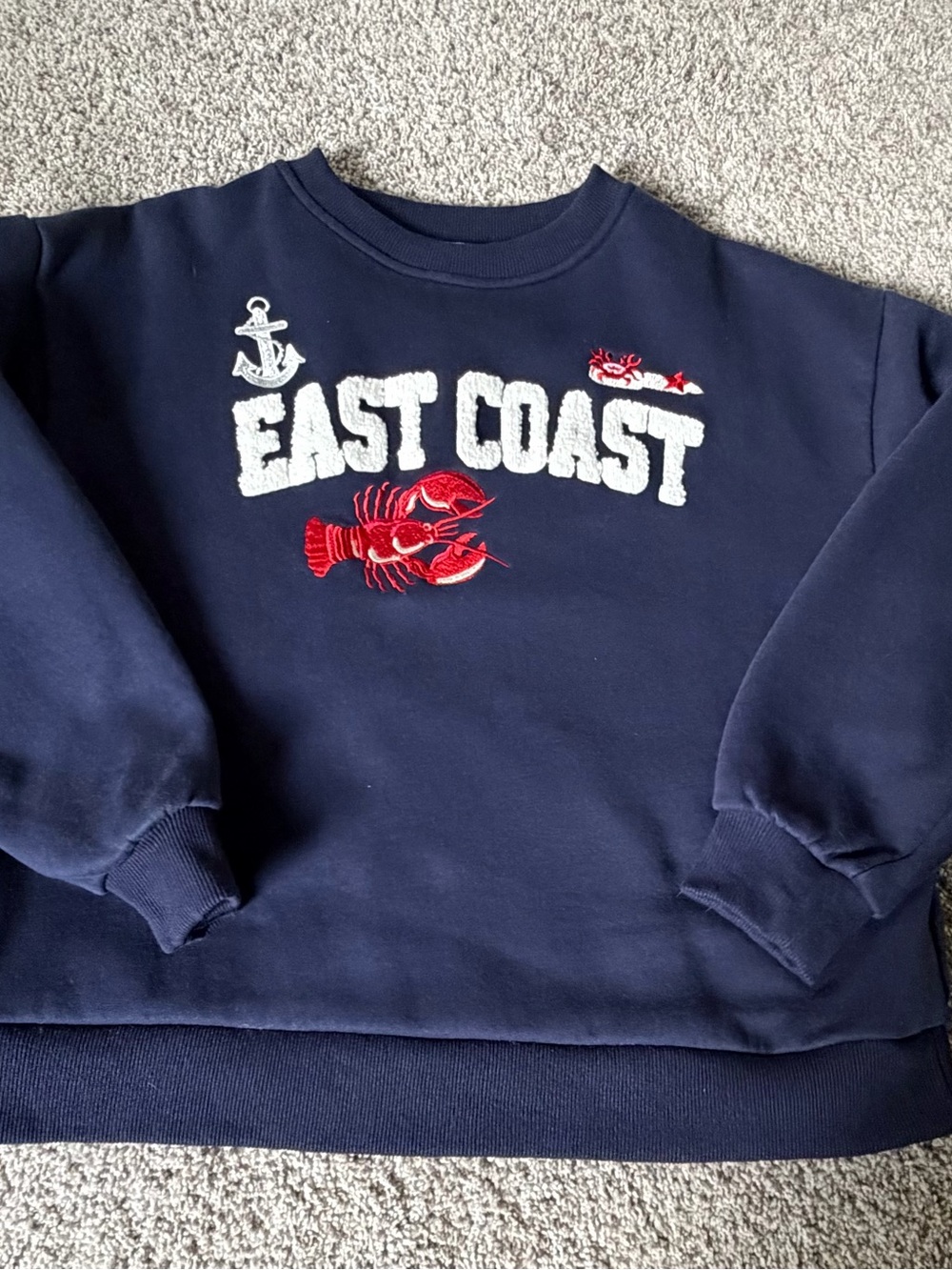 Altar’d State East Coast Sweatshirt Navy Blue - Picture 2 of 4